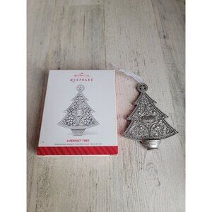 Hallmark the perfect tree 2014 ornament Xmas metal